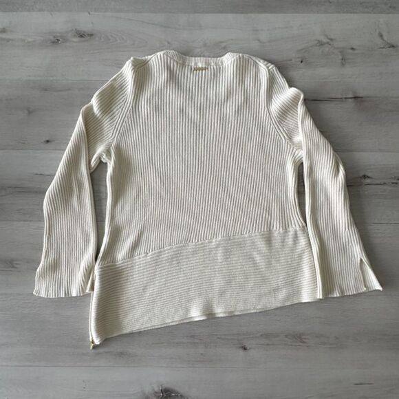 Michael Kors Asymmetrical Sweater Cream XL EUC - Picture 5 of 5
